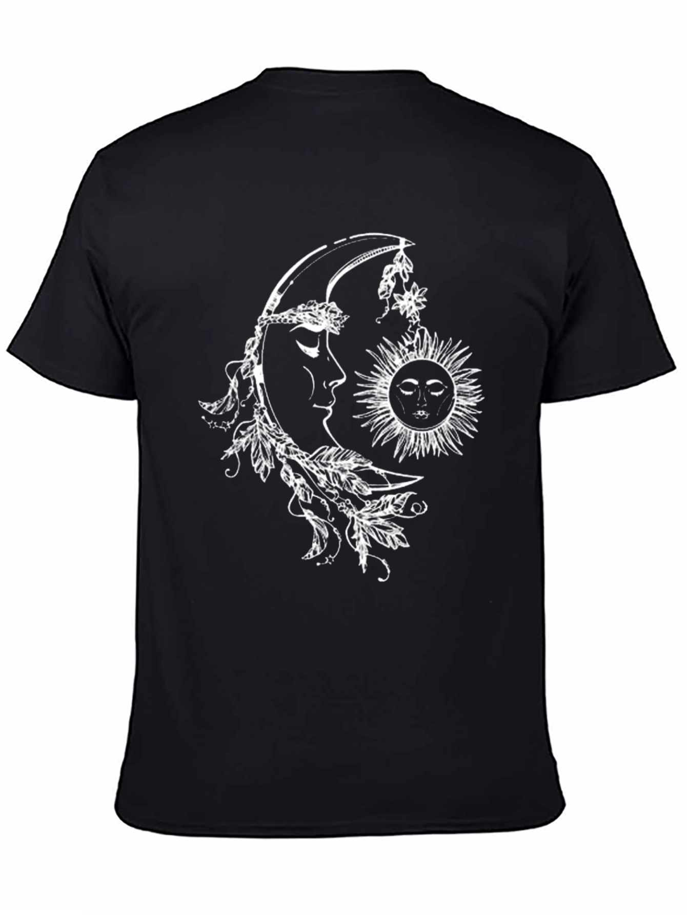 Celestial Sun and Moon Graphic T-Shirt