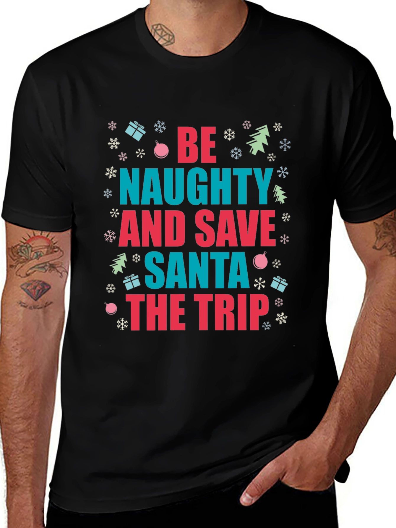 Be Naughty Save Santa the Trip Holiday T-Shirt