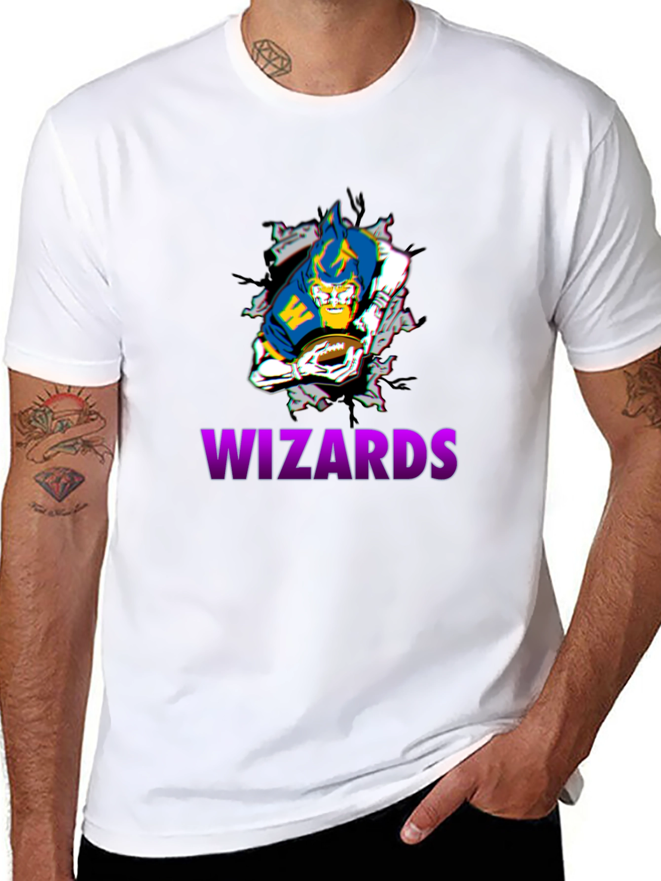 Wizards Football Graphic Tee - Black