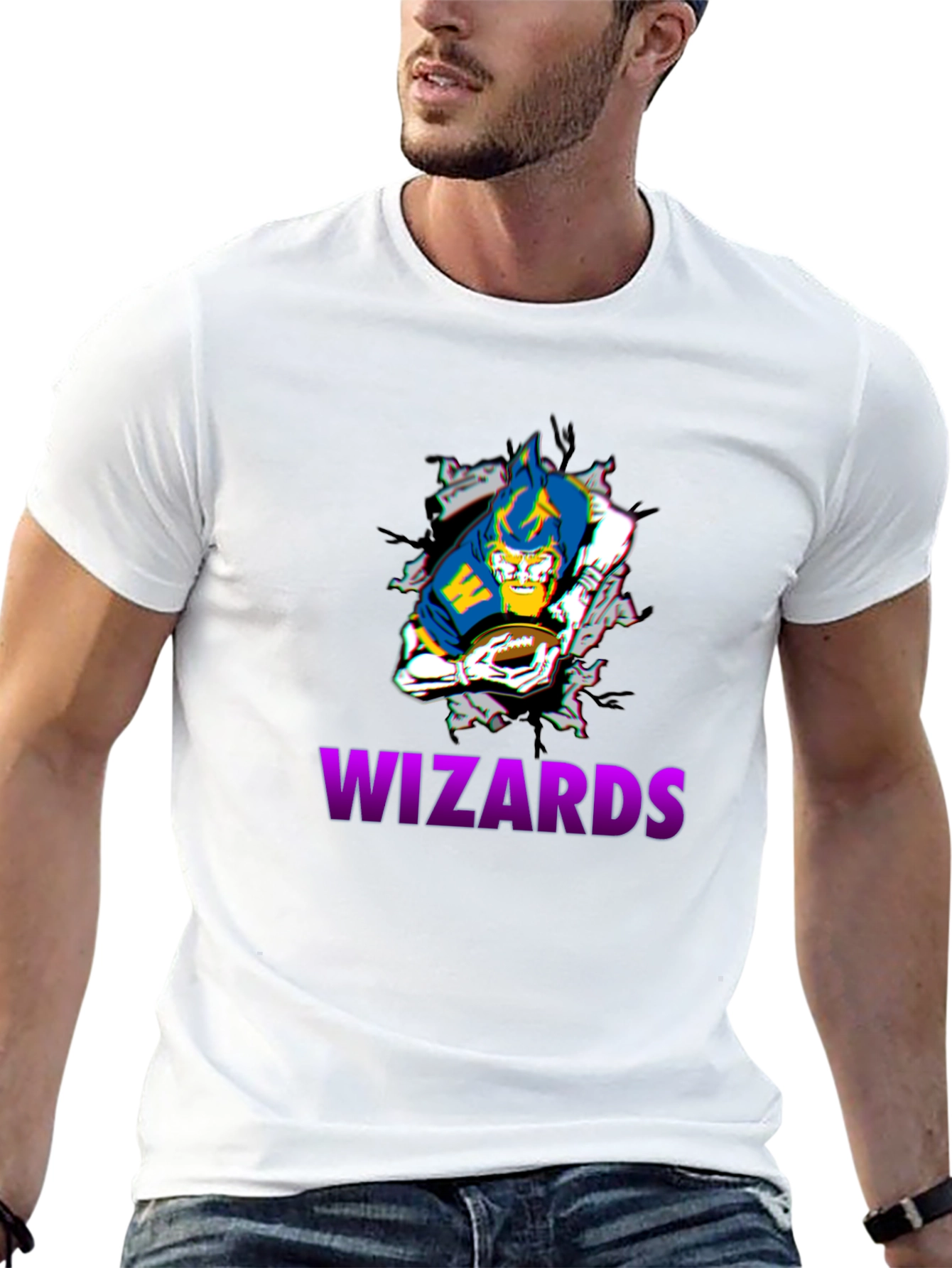 Wizards Football Graphic Tee - Black