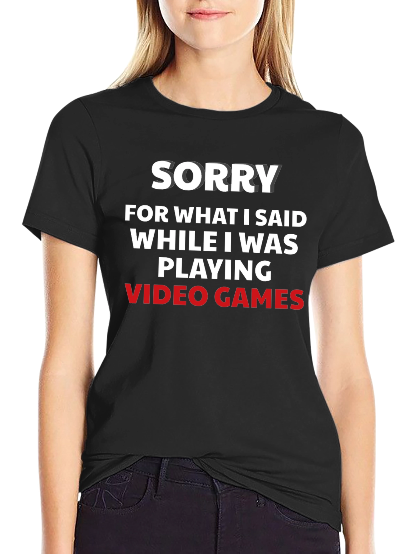 Sorry Video Games T-Shirt Funny Gamer Tee