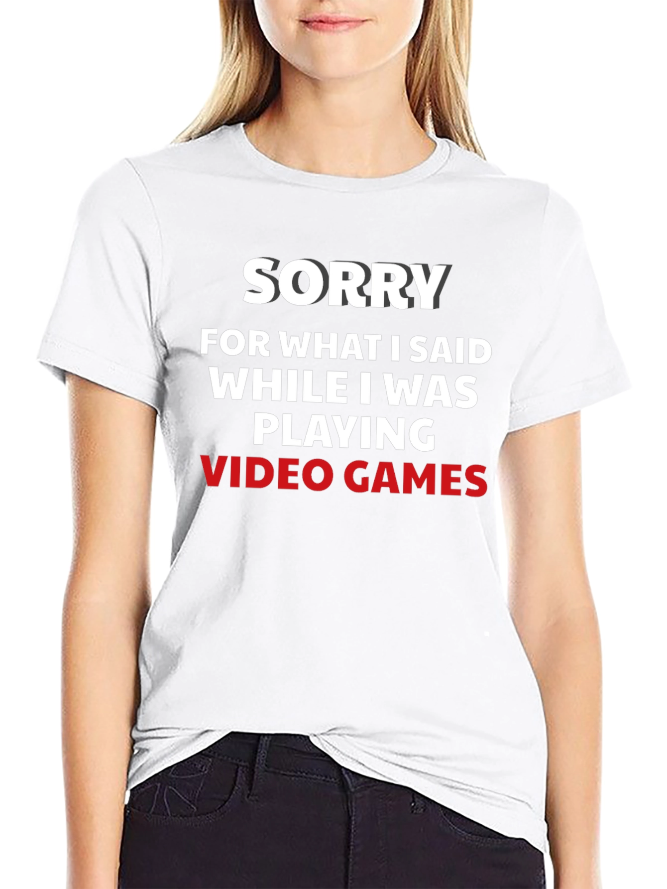 Sorry Video Games T-Shirt Funny Gamer Tee