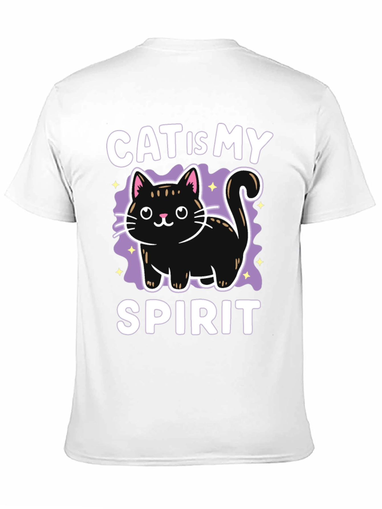 Cat Is My Spirit Animal Black T-Shirt