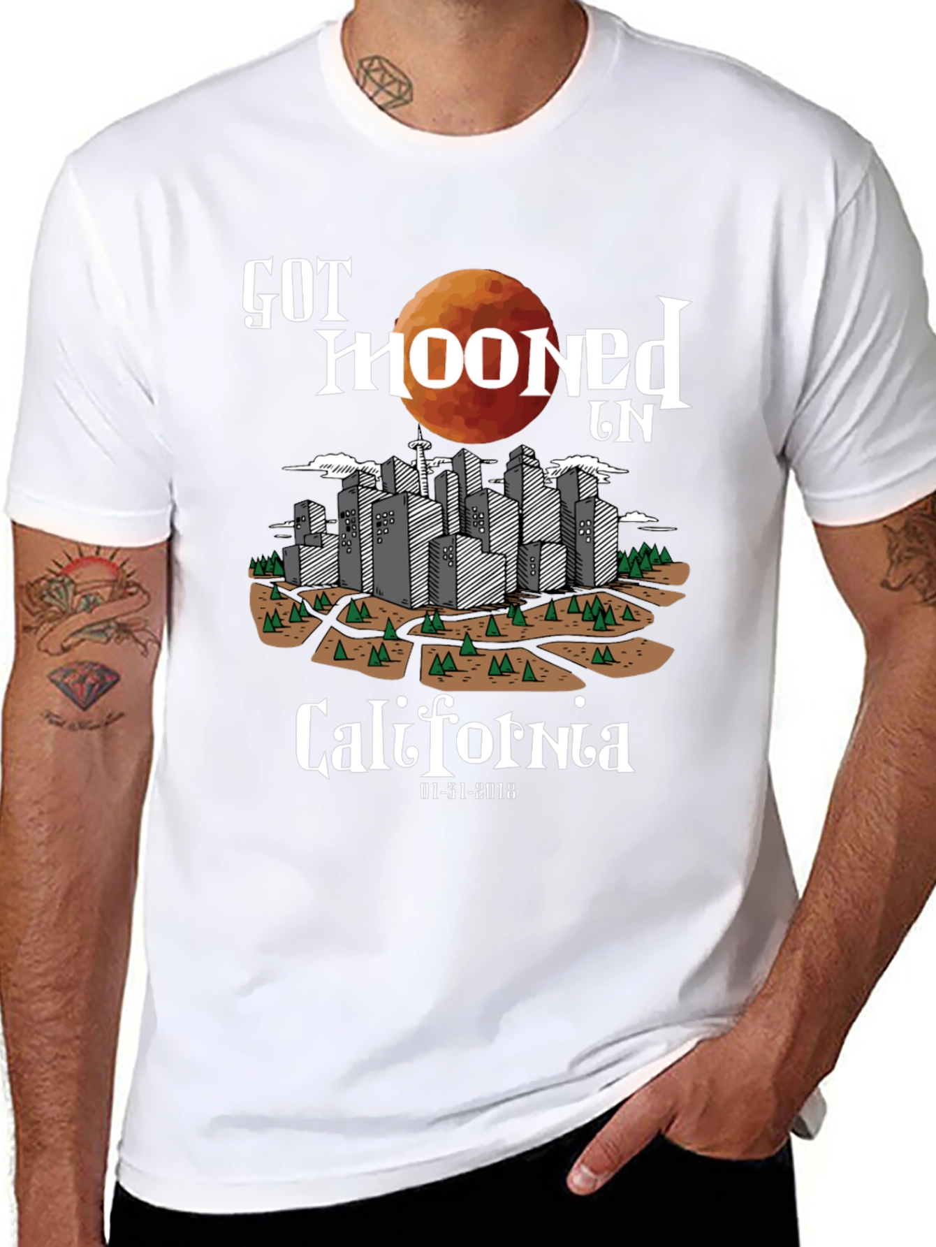 Got Mooned in California Graphic T-Shirt