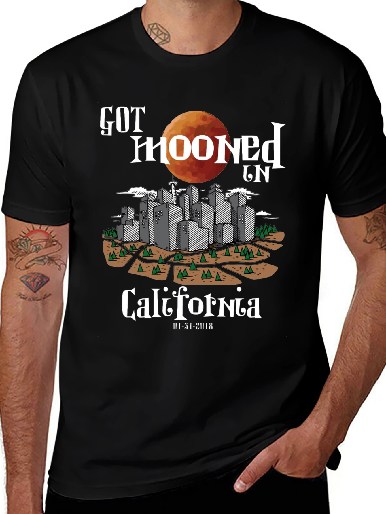 Got Mooned in California Graphic T-Shirt