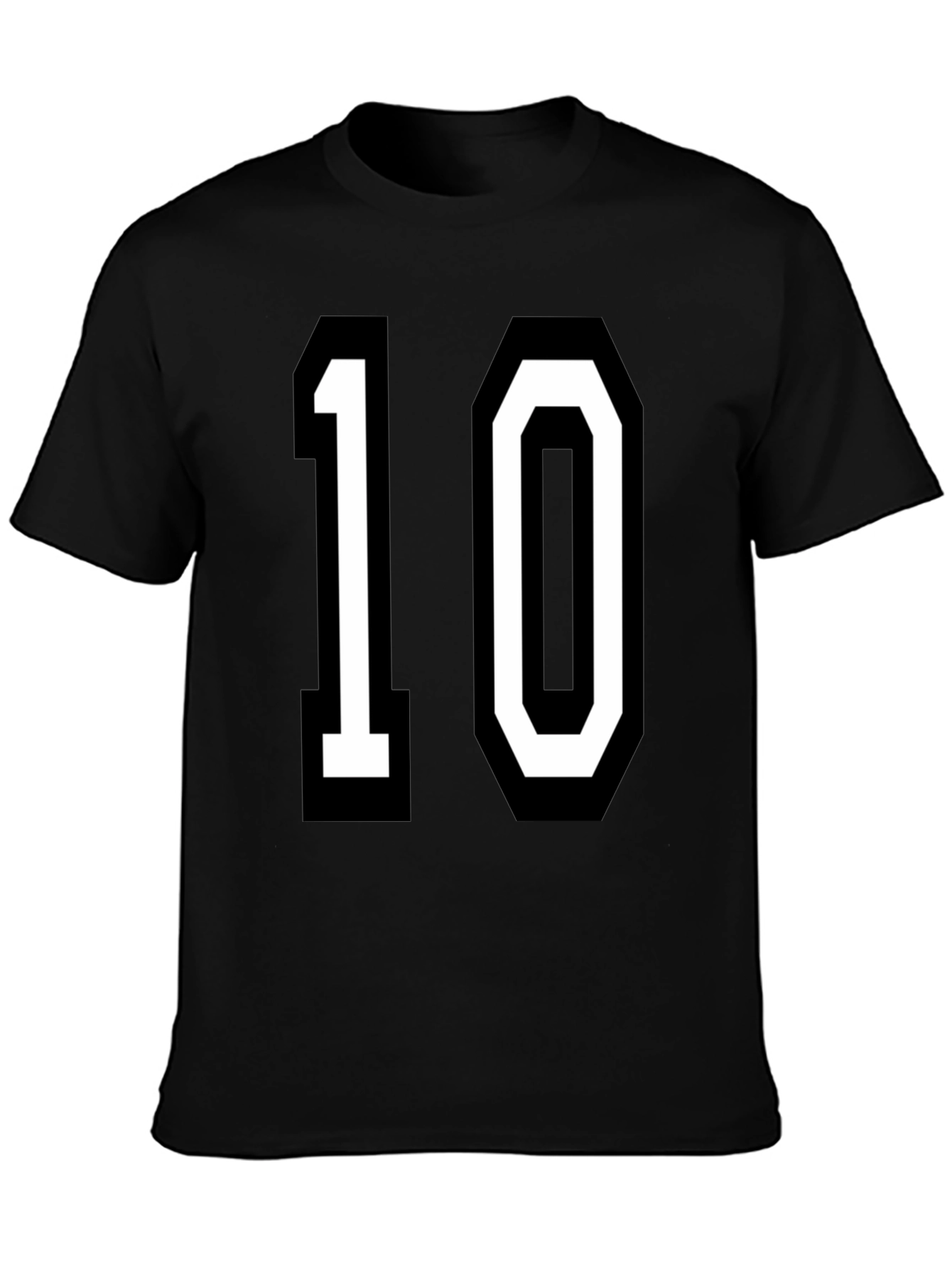 Classic Number 10 Graphic Tee - Black