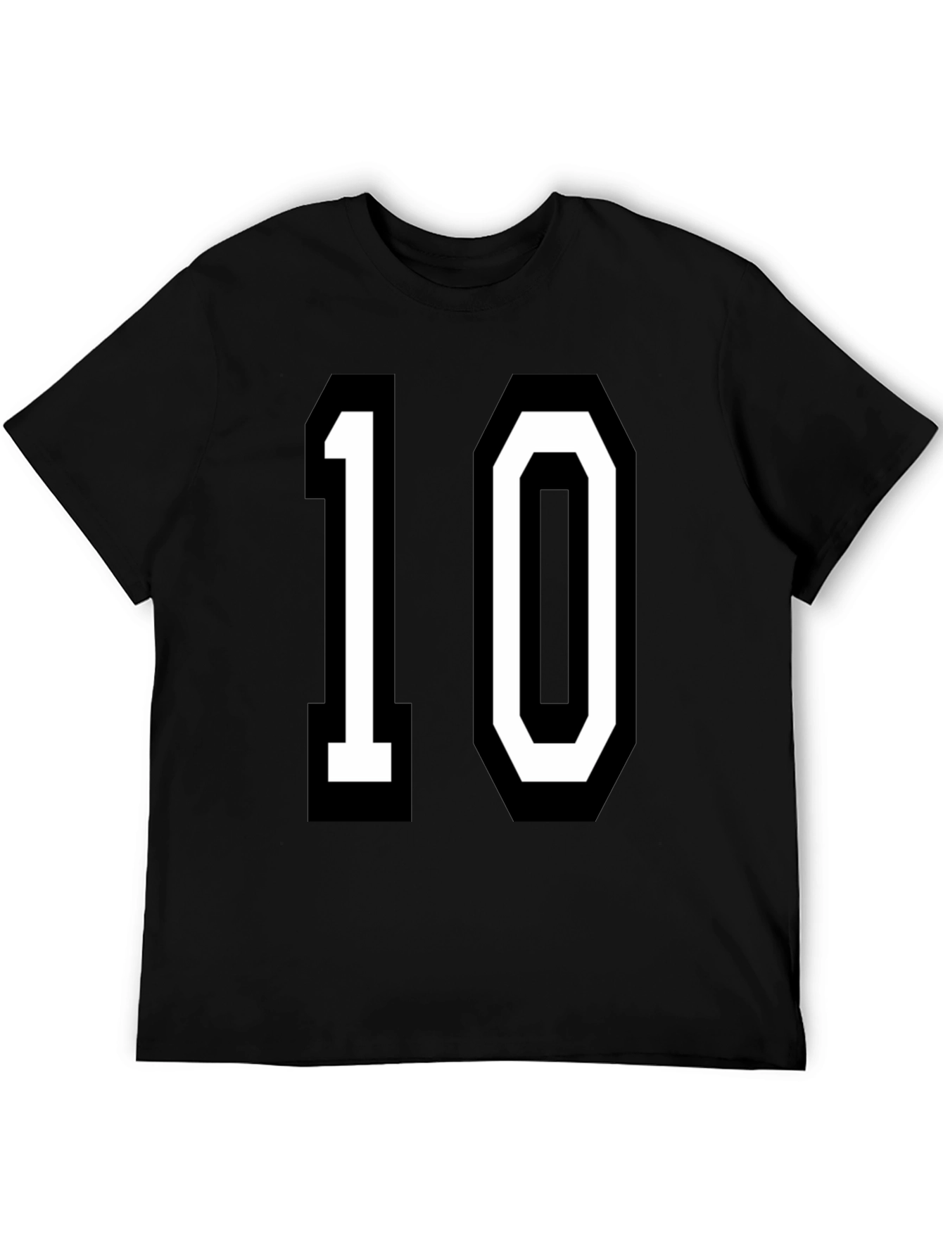 Classic Number 10 Graphic Tee - Black