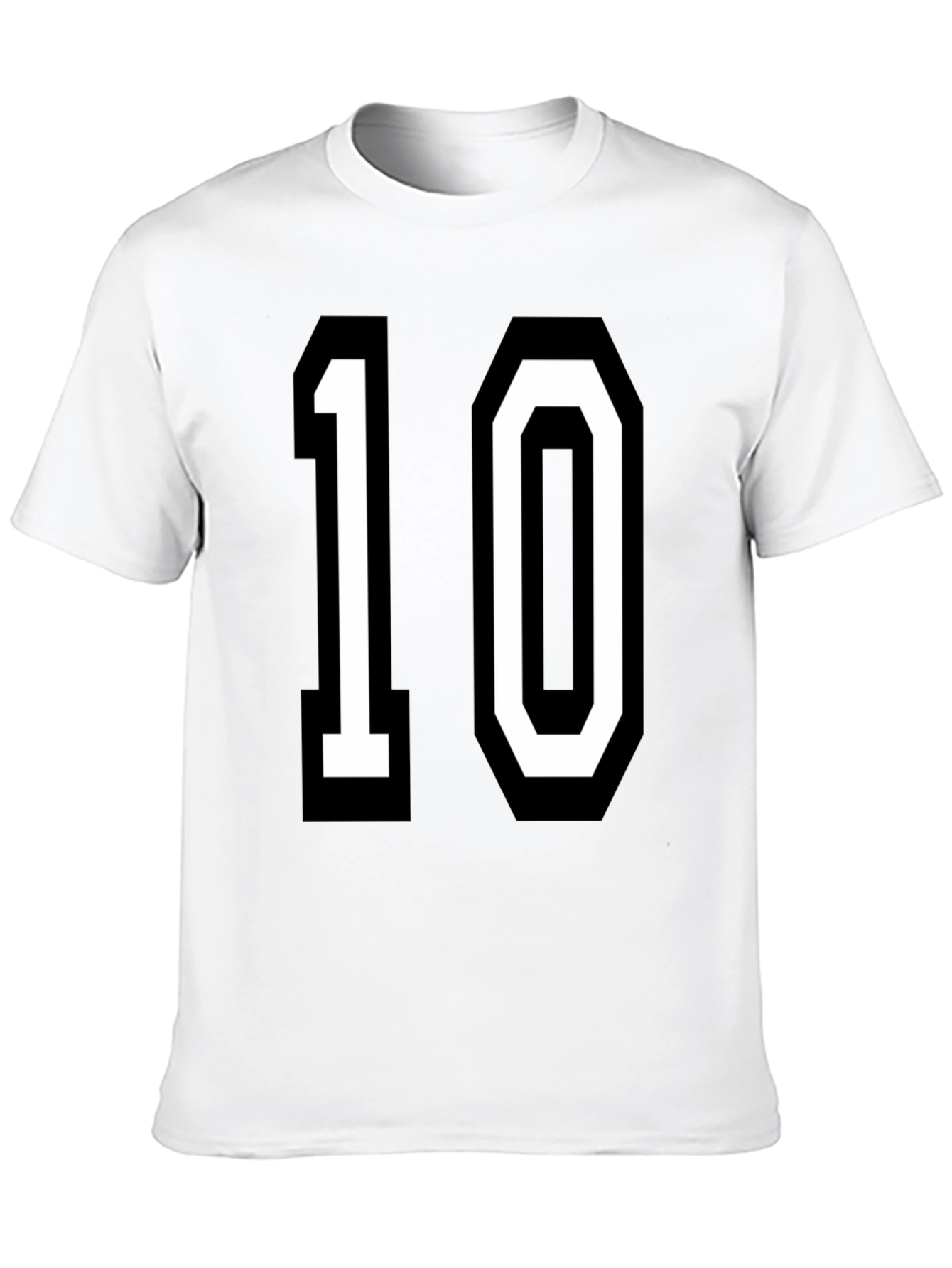 Classic Number 10 Graphic Tee - Black