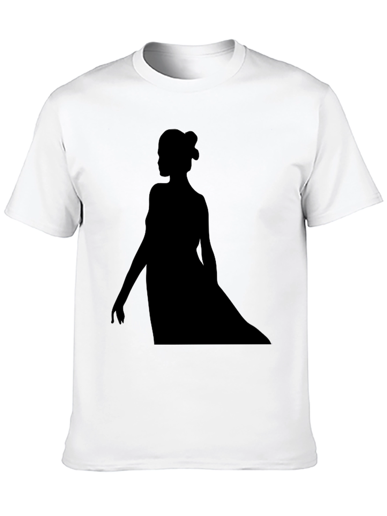 Elegant Silhouette Graphic Black T-Shirt