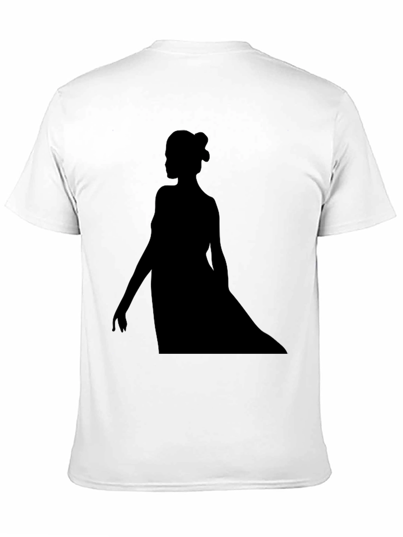 Elegant Silhouette Graphic Black T-Shirt