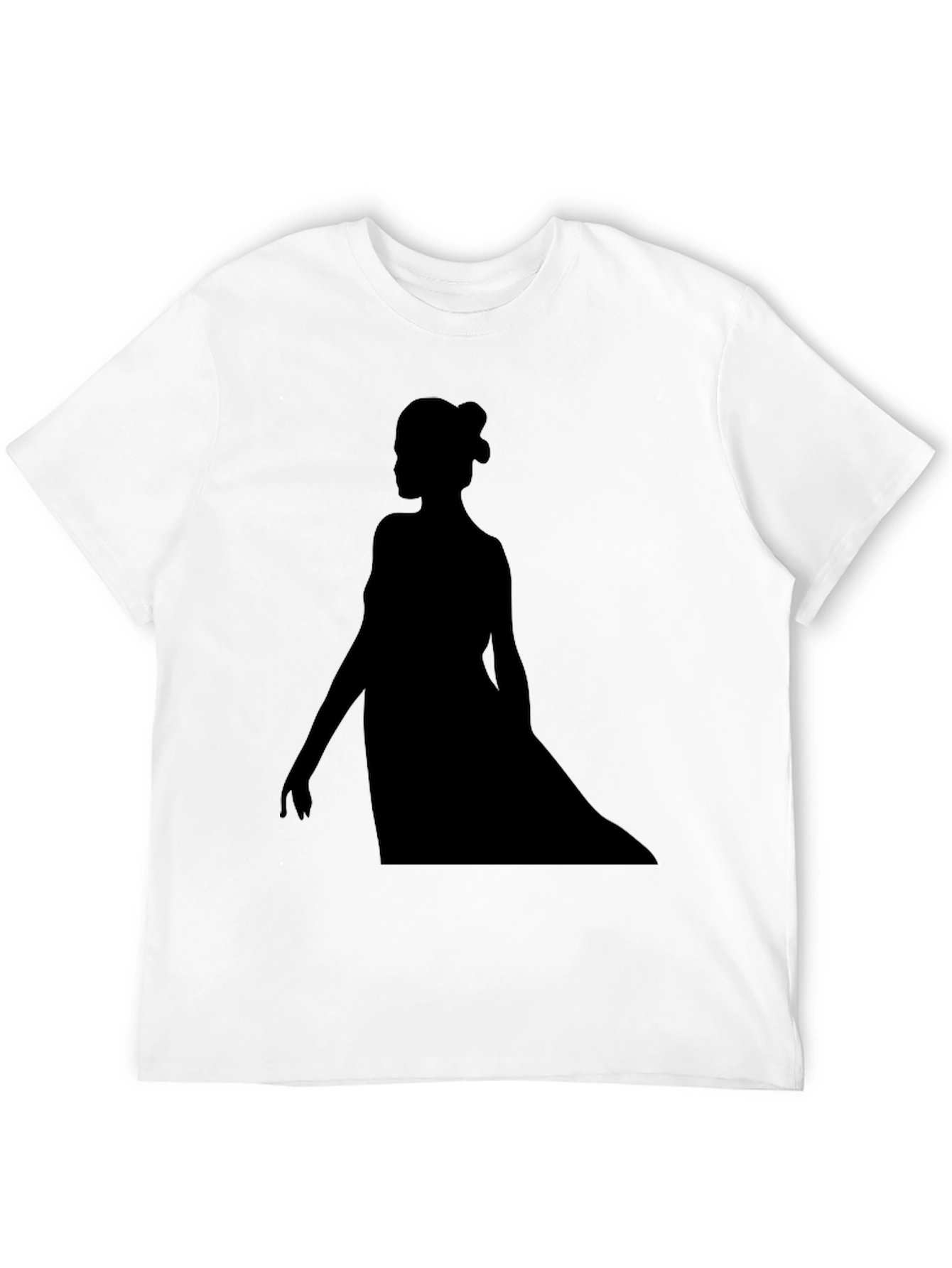 Elegant Silhouette Graphic Black T-Shirt