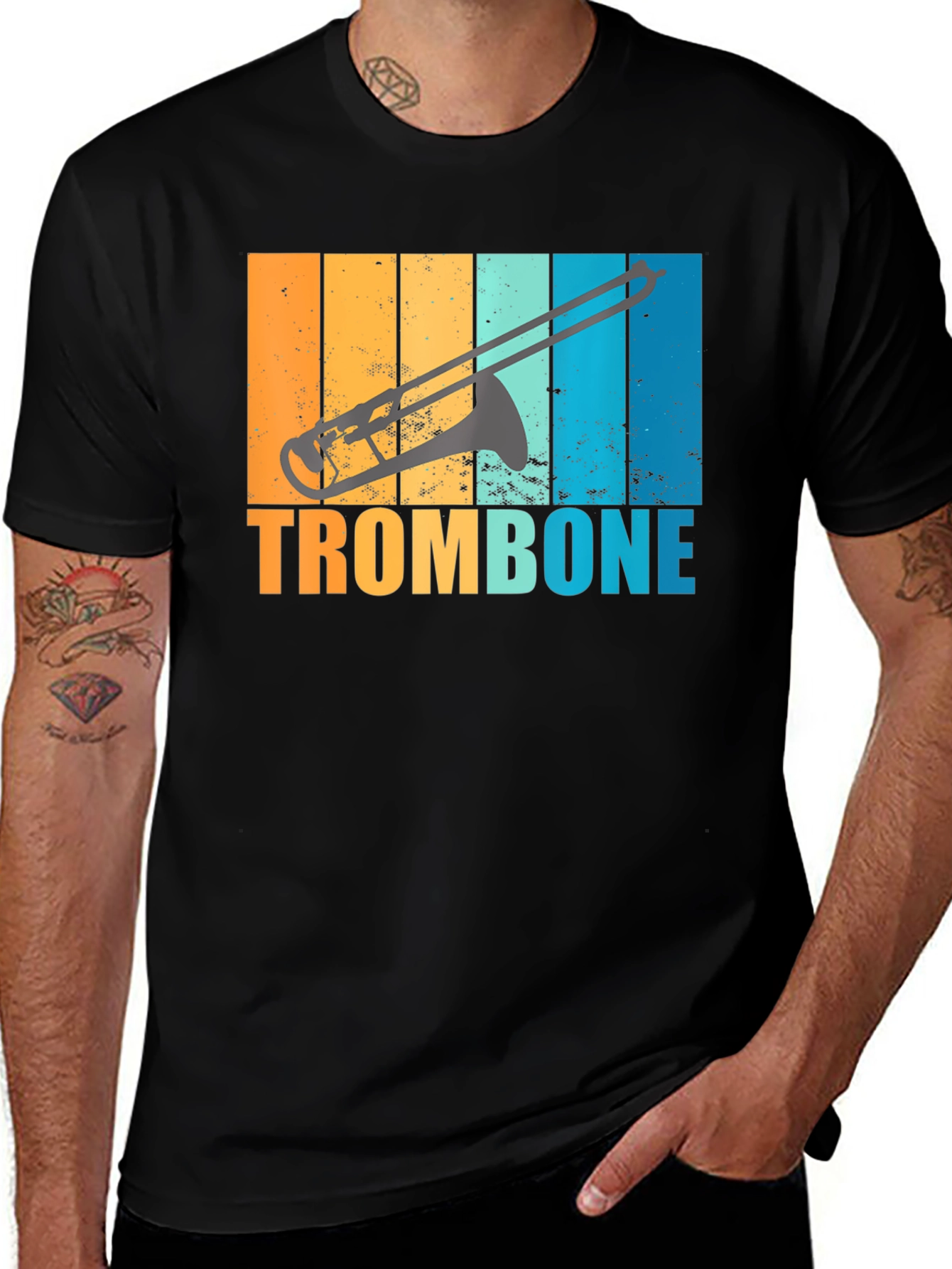Retro Trombone T-Shirt: Music Lovers Style