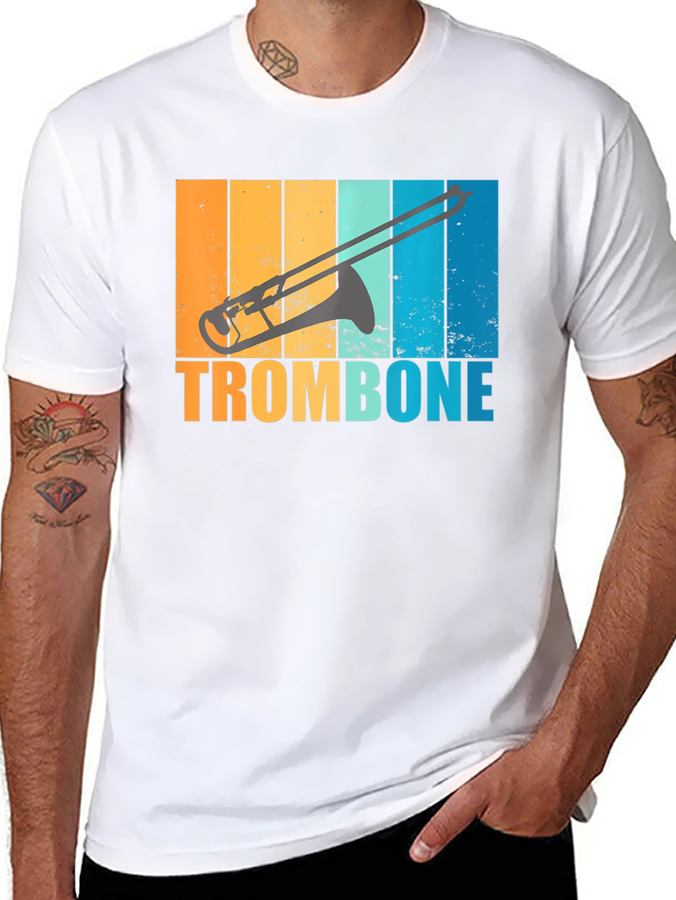 Retro Trombone T-Shirt: Music Lovers Style