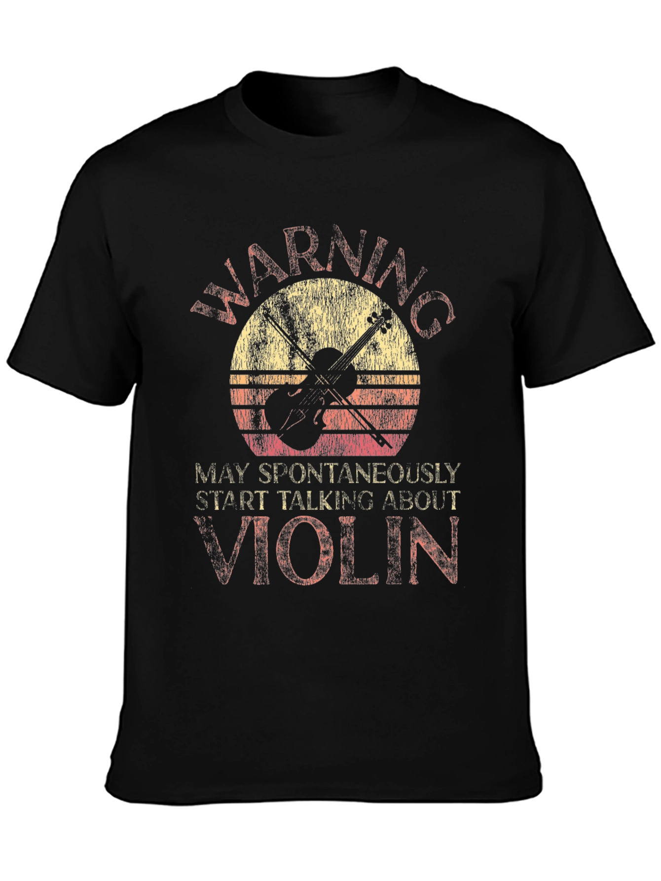 Warning May Spontaneously Start Talking About Violin T-Shirt