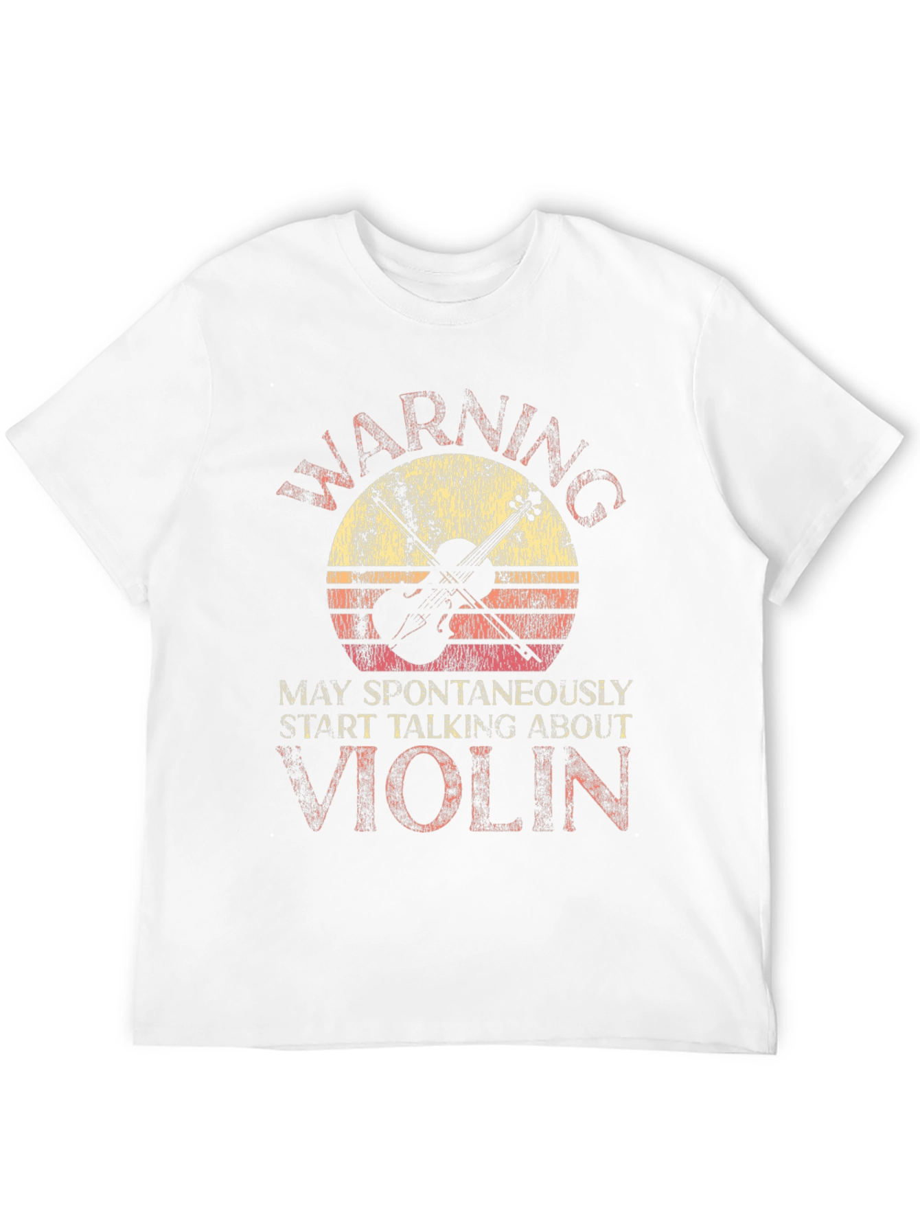 Warning May Spontaneously Start Talking About Violin T-Shirt