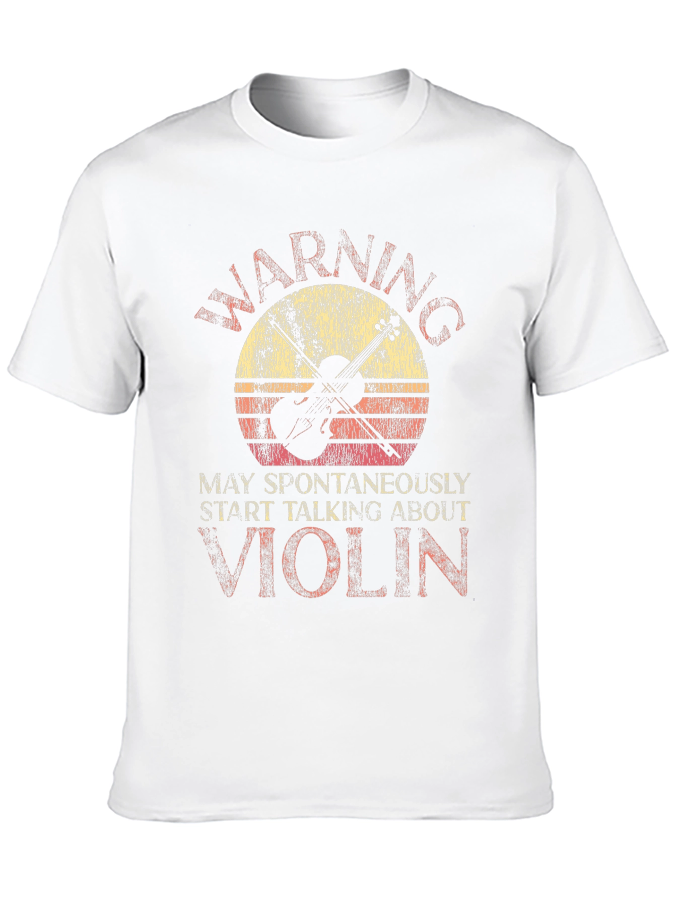 Warning May Spontaneously Start Talking About Violin T-Shirt