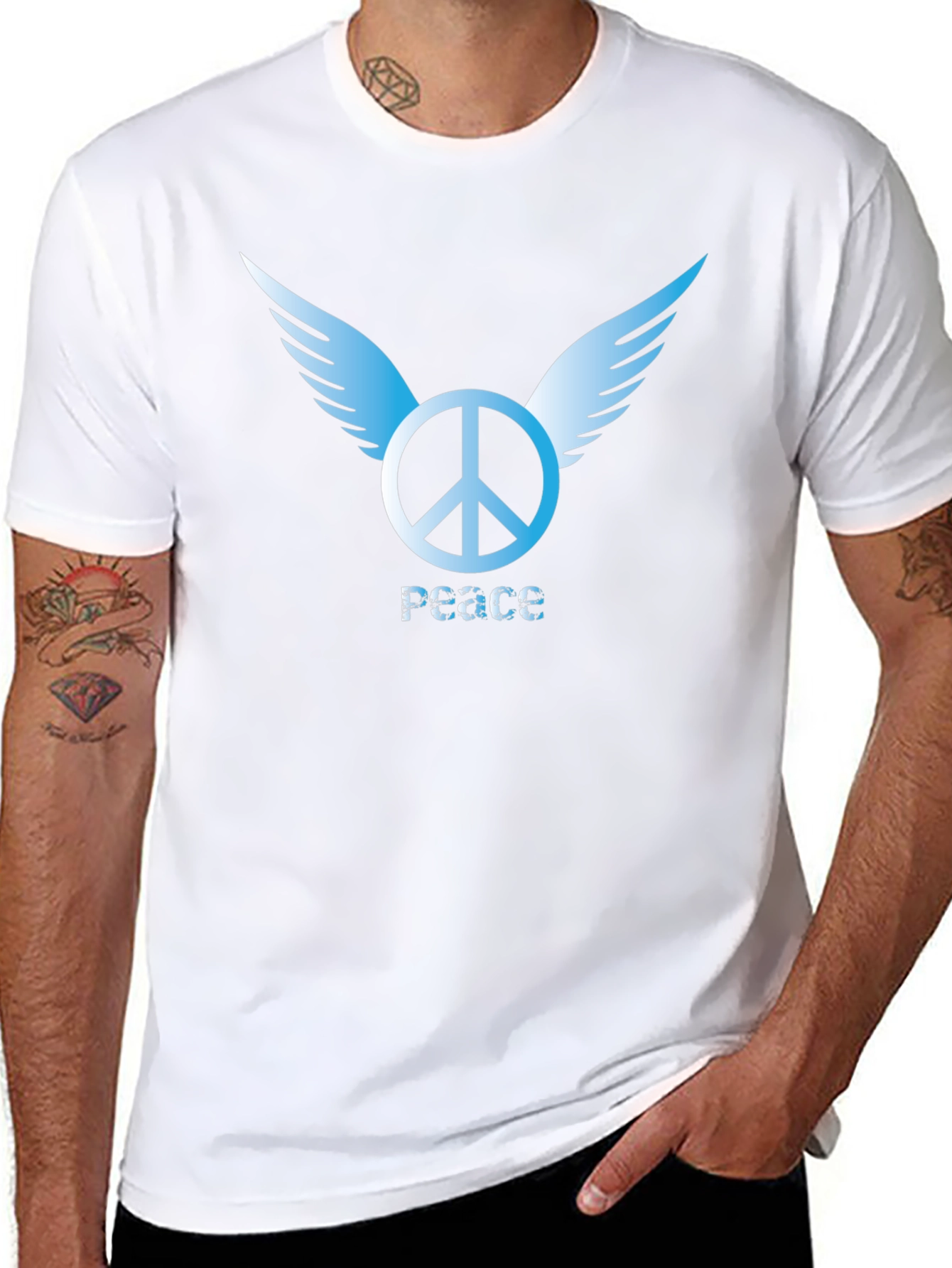 Peace Symbol Winged T-Shirt