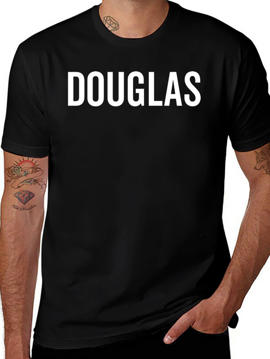 Douglas Black T-Shirt - Personalized Name Tee