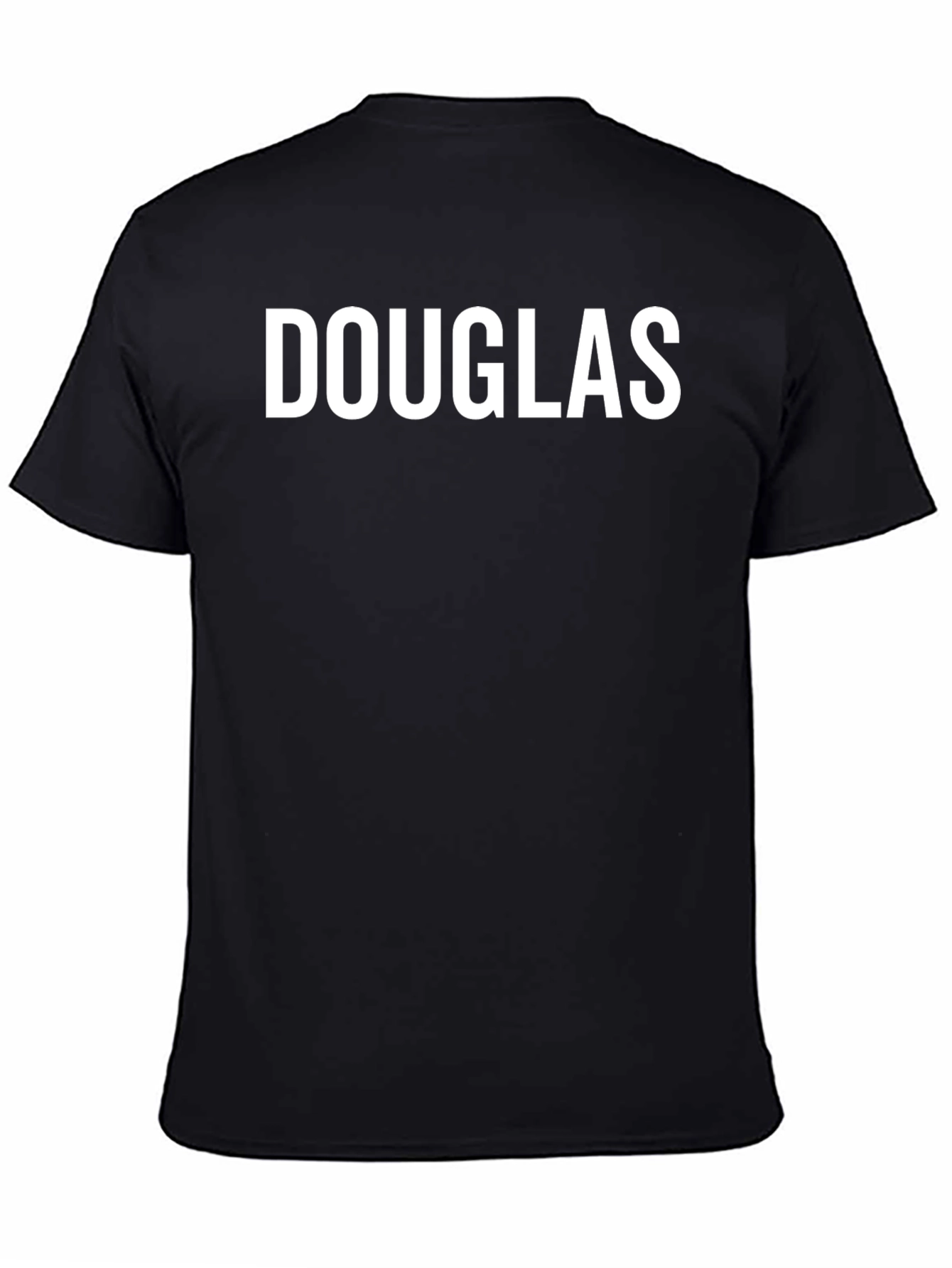 Douglas Black T-Shirt - Personalized Name Tee
