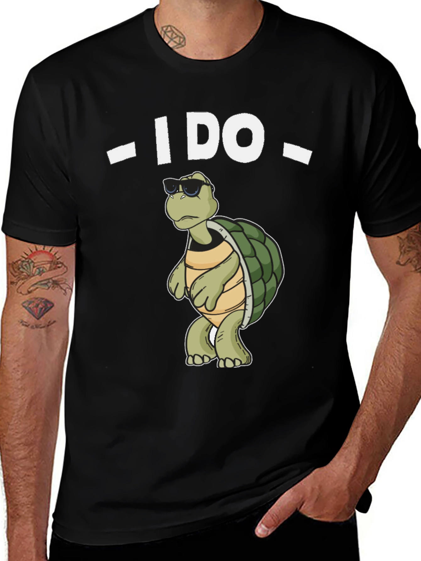 Cool Turtle I Do Black T-Shirt