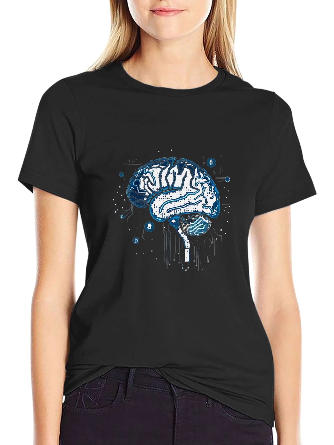Brain Circuit T-Shirt - Modern Tech Design