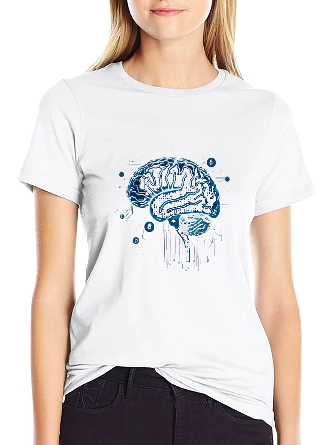 Brain Circuit T-Shirt - Modern Tech Design