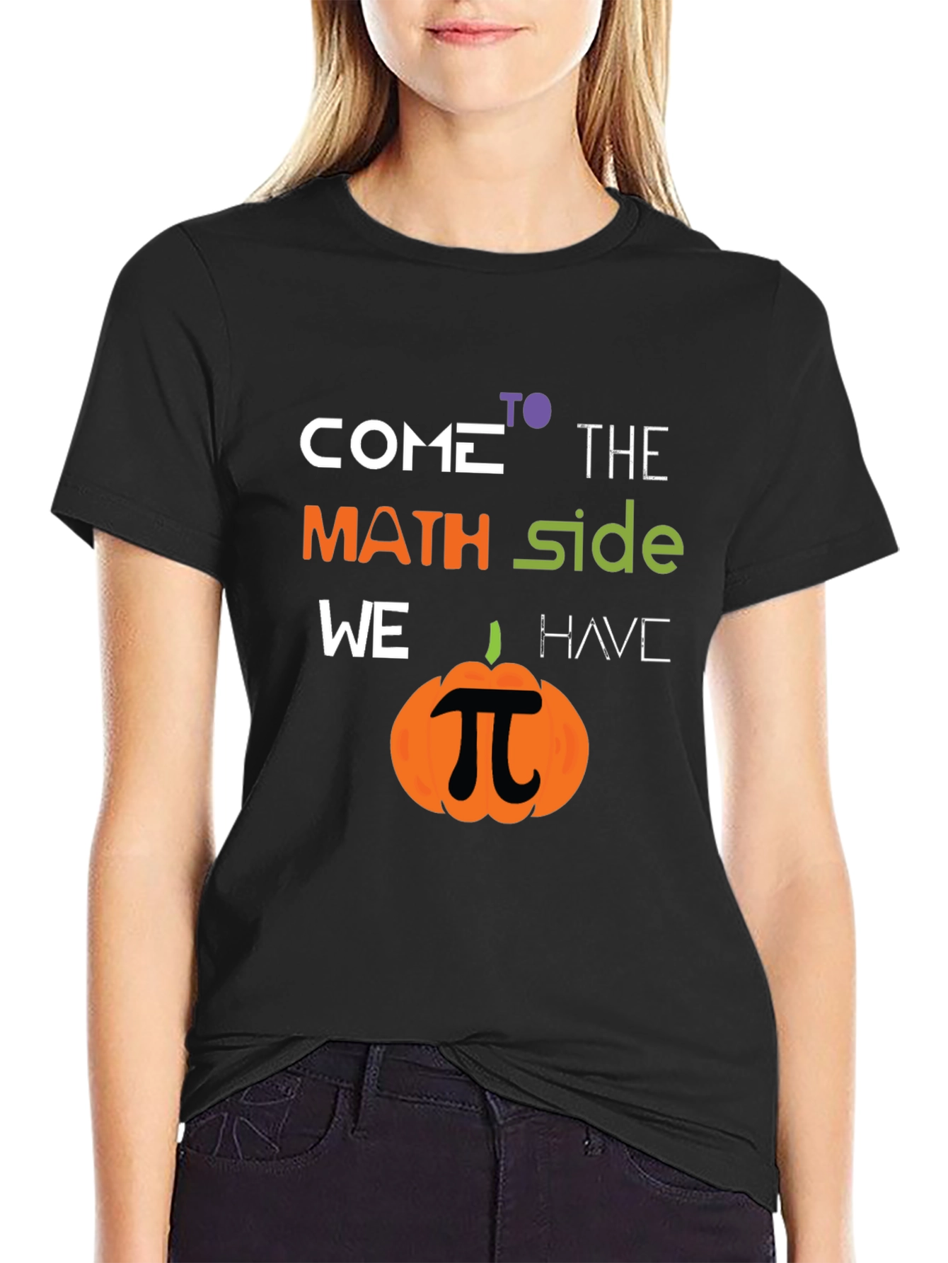 Math Side Pumpkin T-Shirt - Halloween Geek