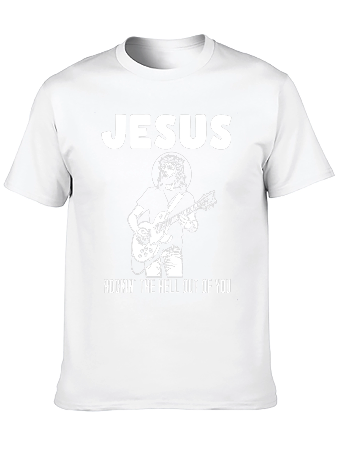 Jesus Rockin T-Shirt - Black Cotton Tee