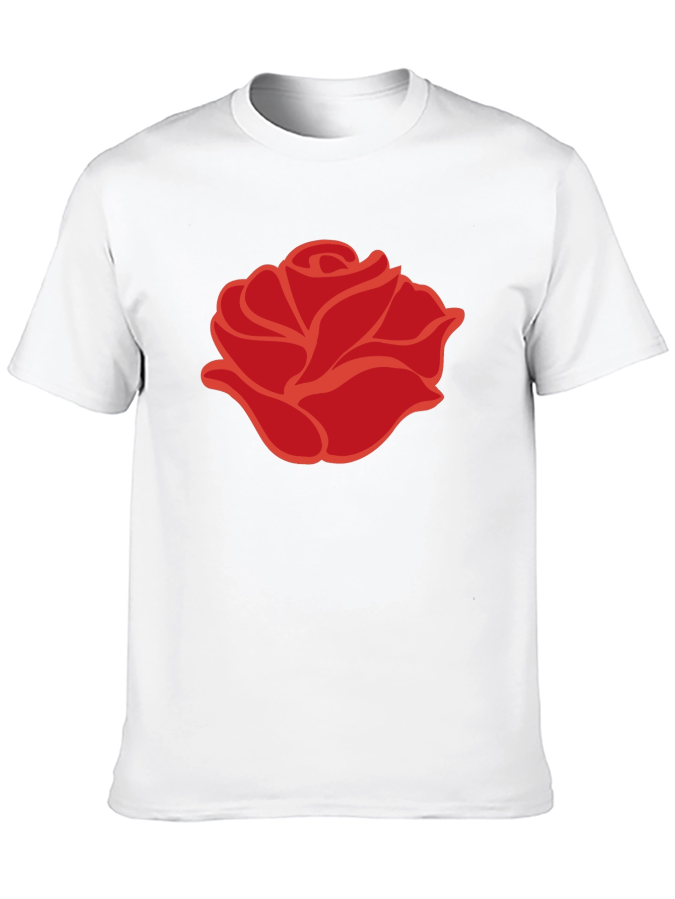 Bold Rose Graphic Tee - Modern Floral Design