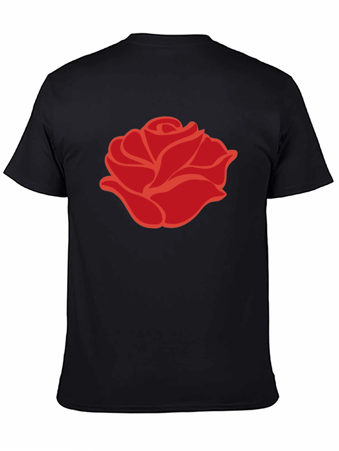 Bold Rose Graphic Tee - Modern Floral Design