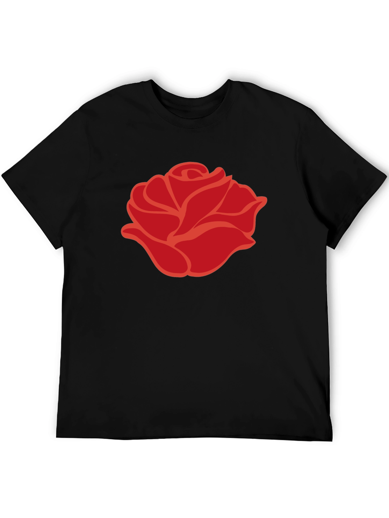 Bold Rose Graphic Tee - Modern Floral Design
