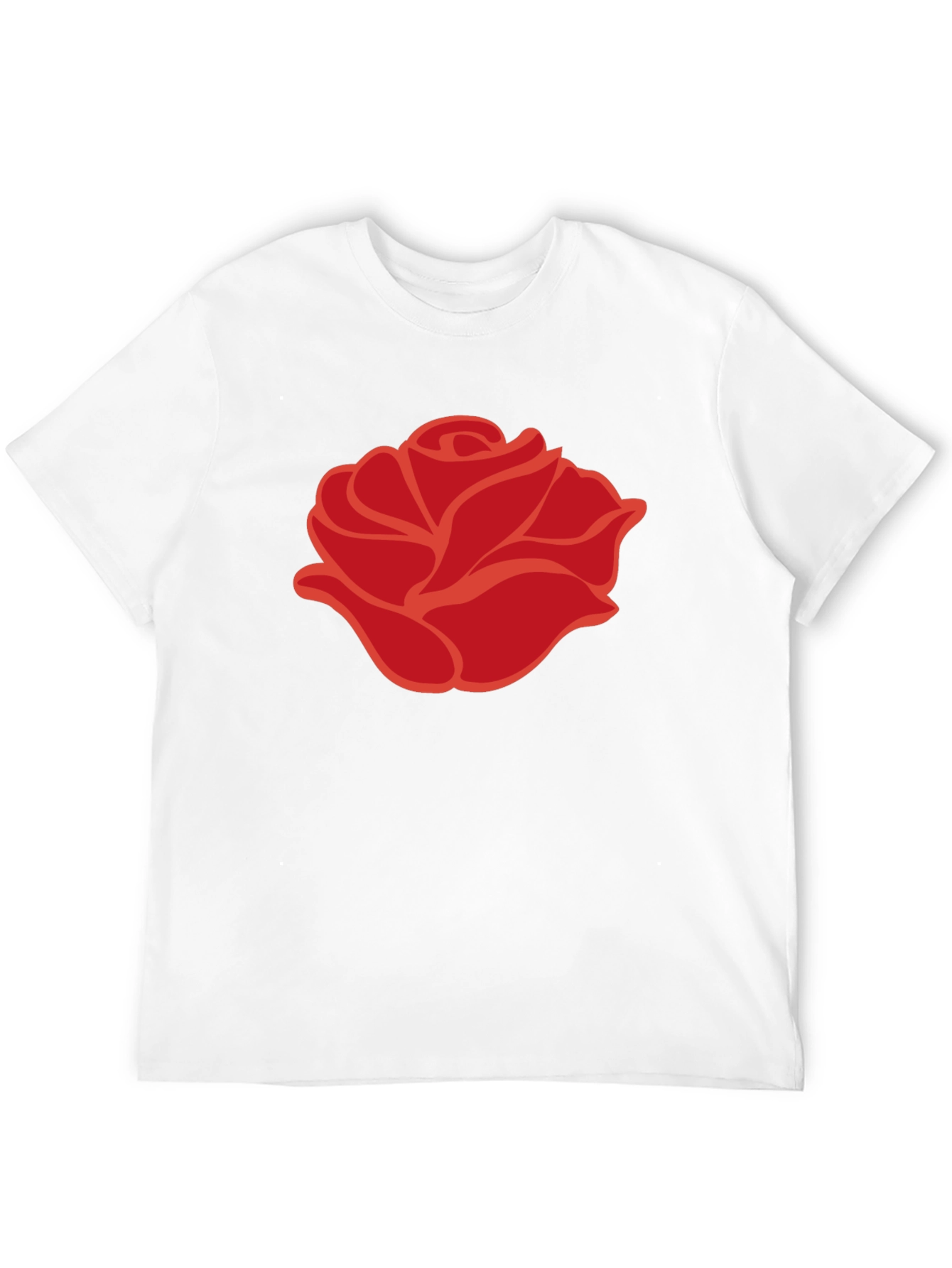 Bold Rose Graphic Tee - Modern Floral Design