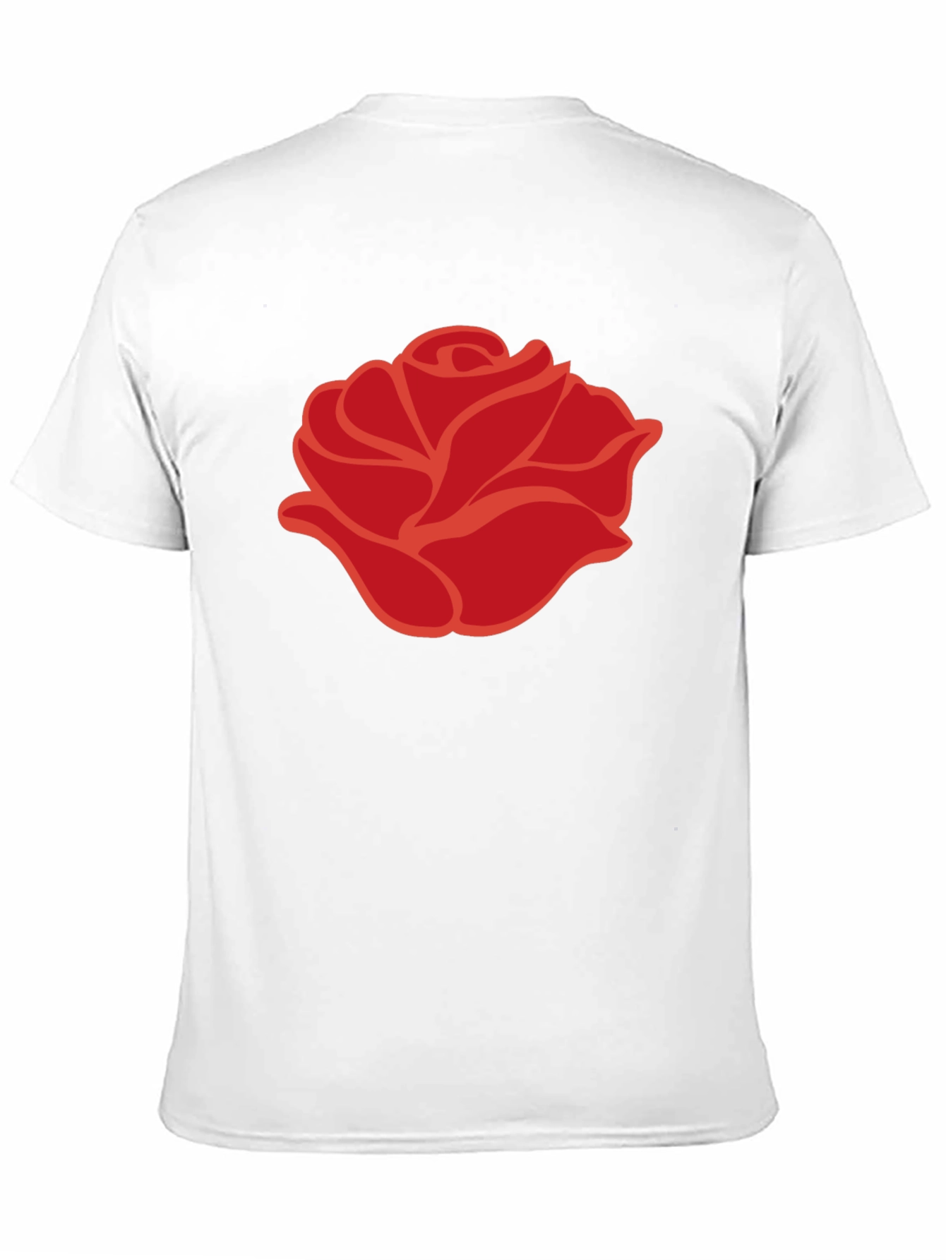 Bold Rose Graphic Tee - Modern Floral Design