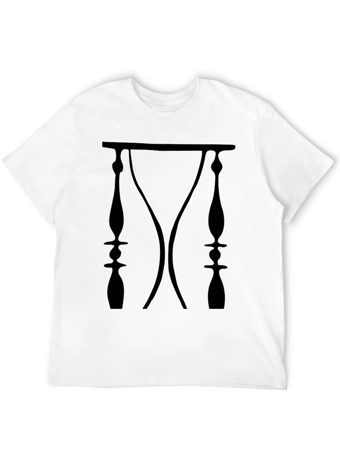 Optical Illusion Face T-Shirt - Black