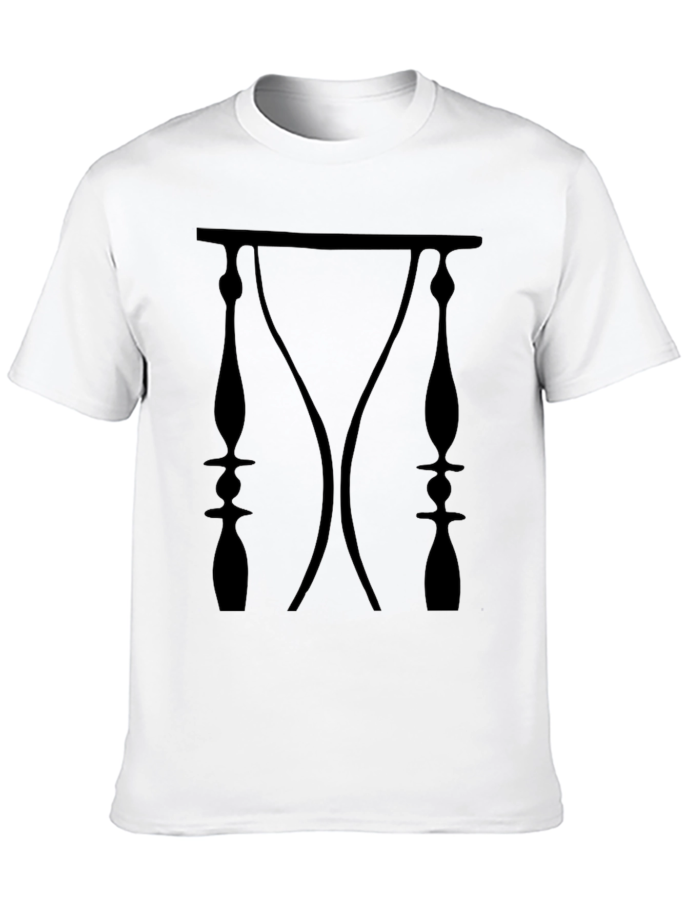 Optical Illusion Face T-Shirt - Black