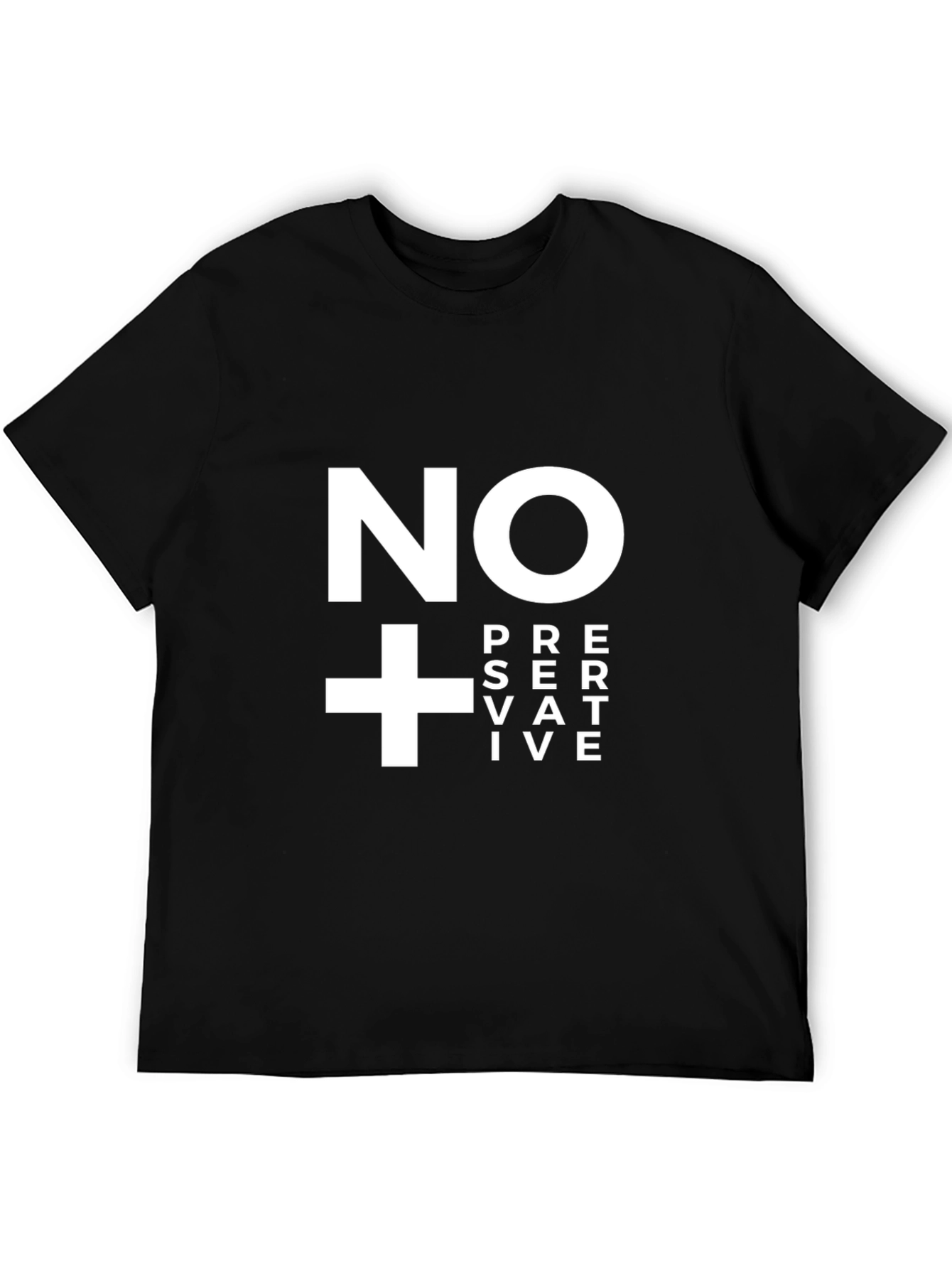 No Preservative T-Shirt - Black Cotton Graphic Tee