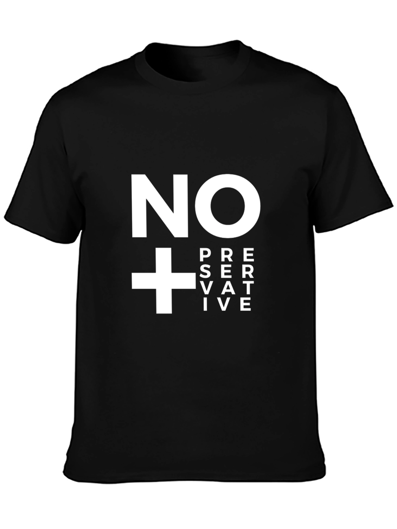 No Preservative T-Shirt - Black Cotton Graphic Tee