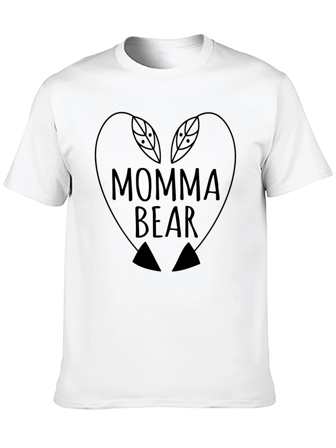 Momma Bear Heart Graphic T-Shirt