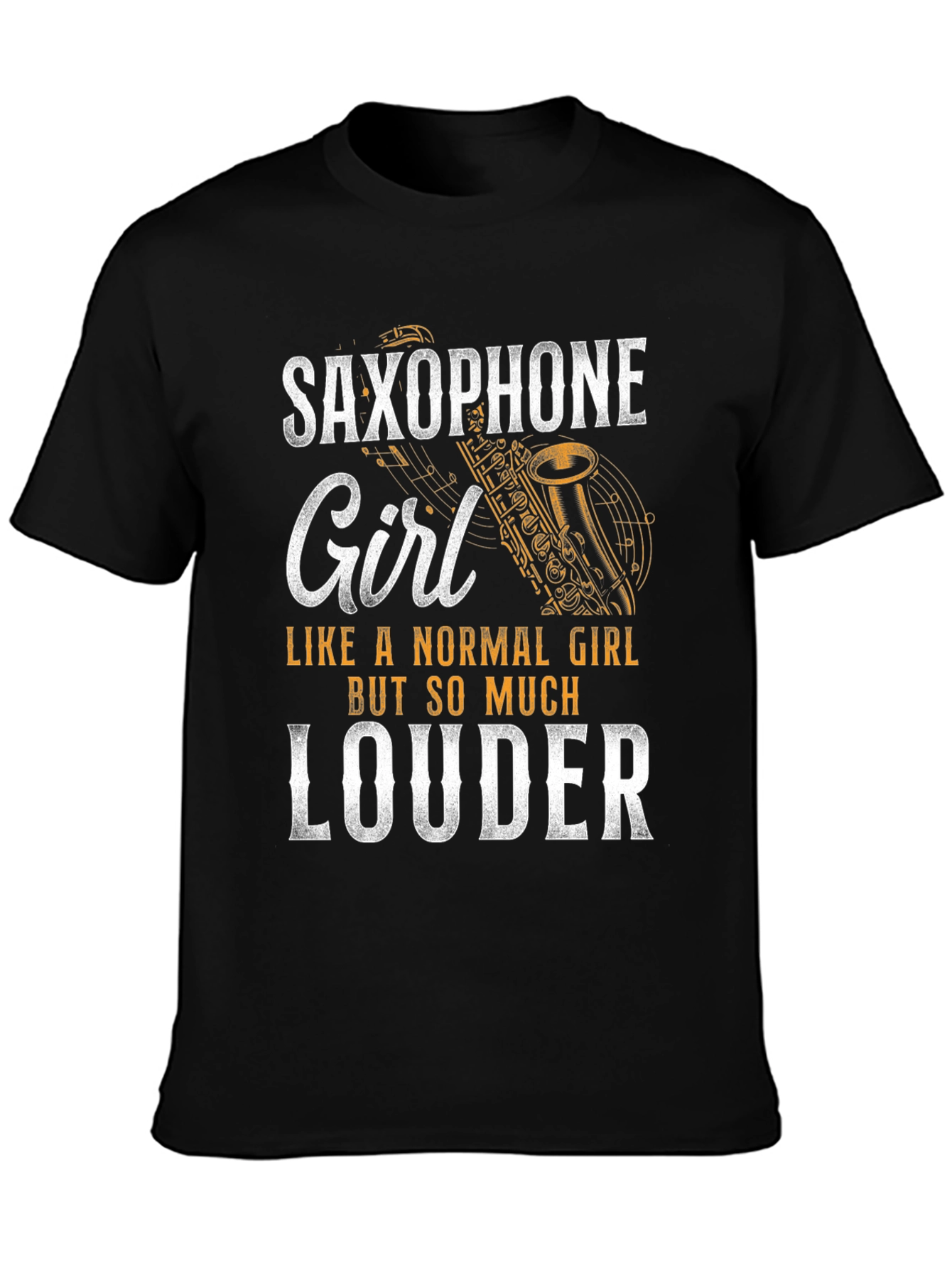 Saxophone Girl T-Shirt - Louder Than Normal