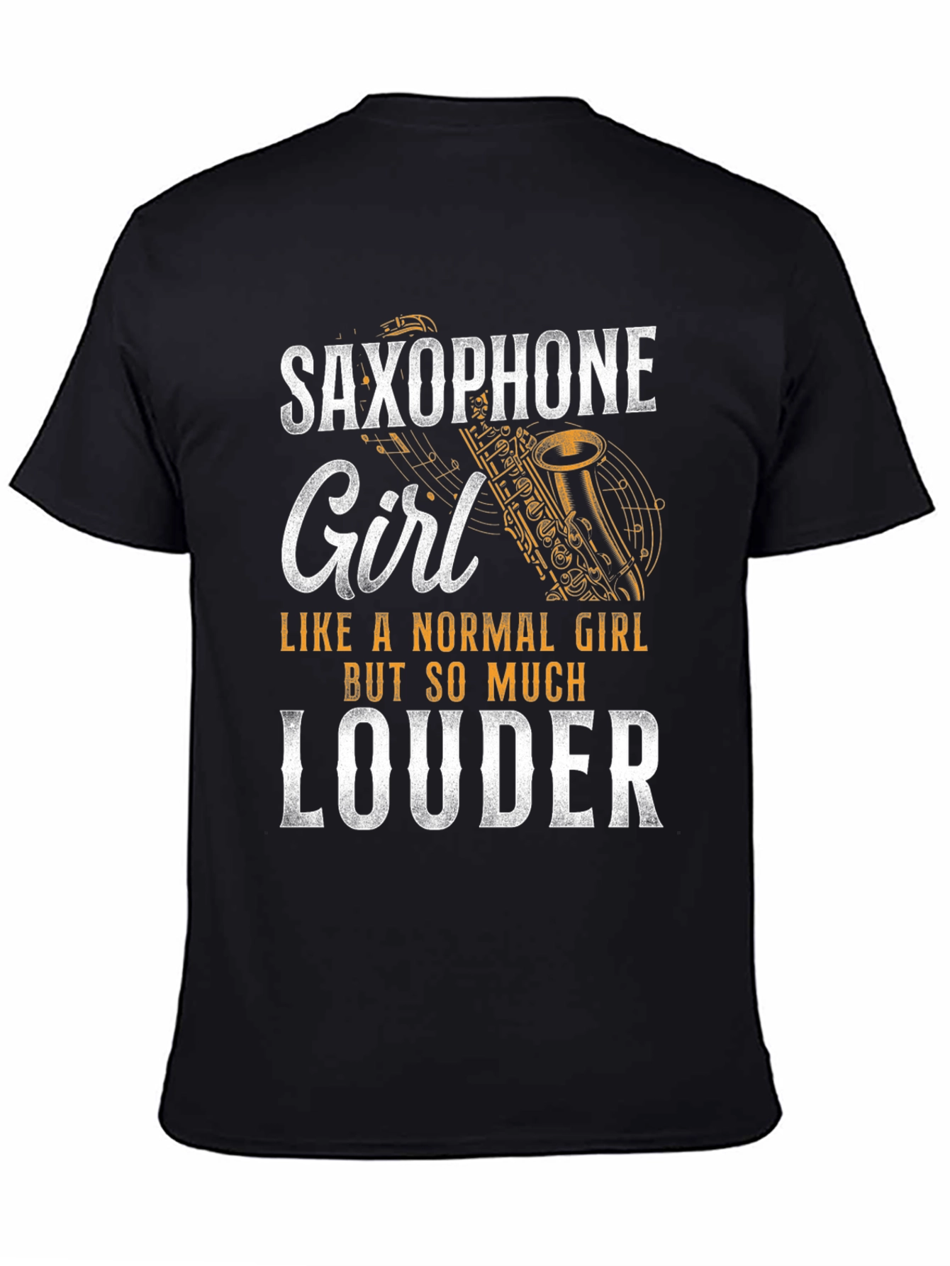 Saxophone Girl T-Shirt - Louder Than Normal
