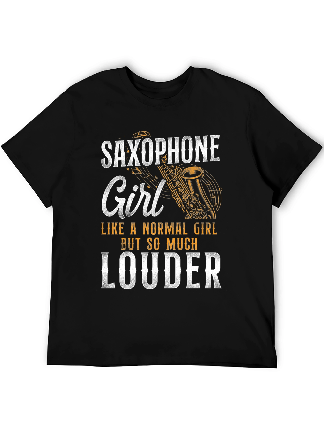 Saxophone Girl T-Shirt - Louder Than Normal
