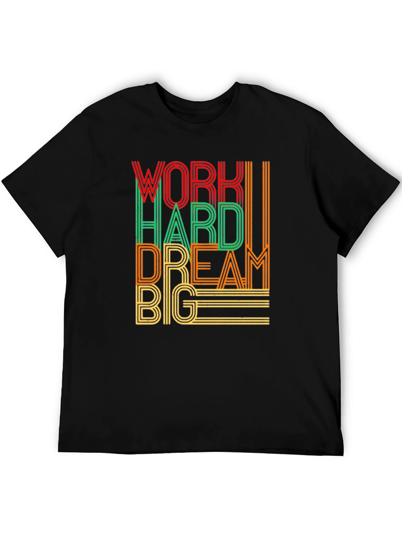 Motivational Work Hard Dream Big Graphic T-Shirt