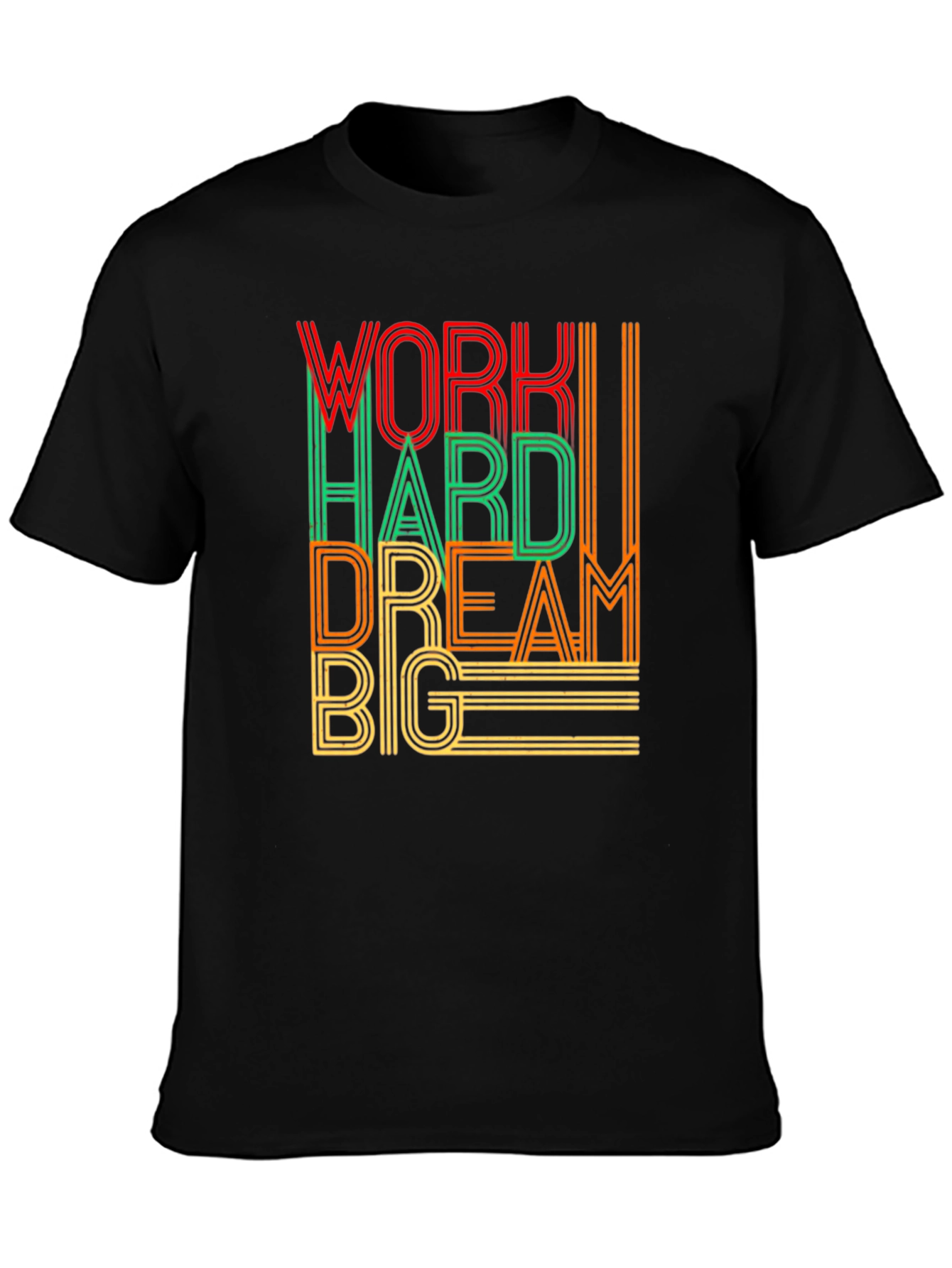 Motivational Work Hard Dream Big Graphic T-Shirt