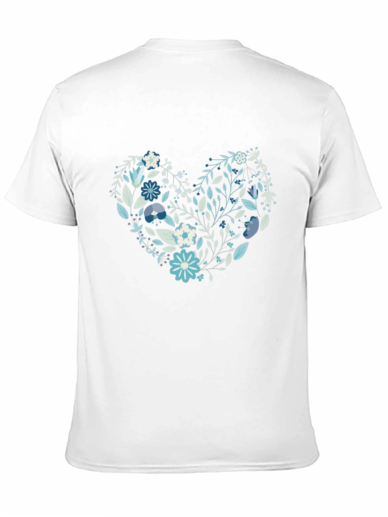 Floral Heart Tee - Black Graphic T-Shirt