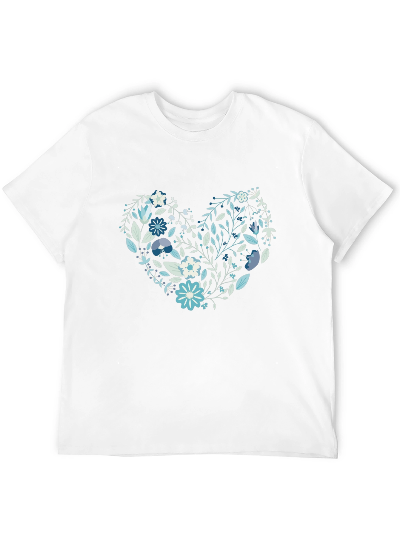 Floral Heart Tee - Black Graphic T-Shirt