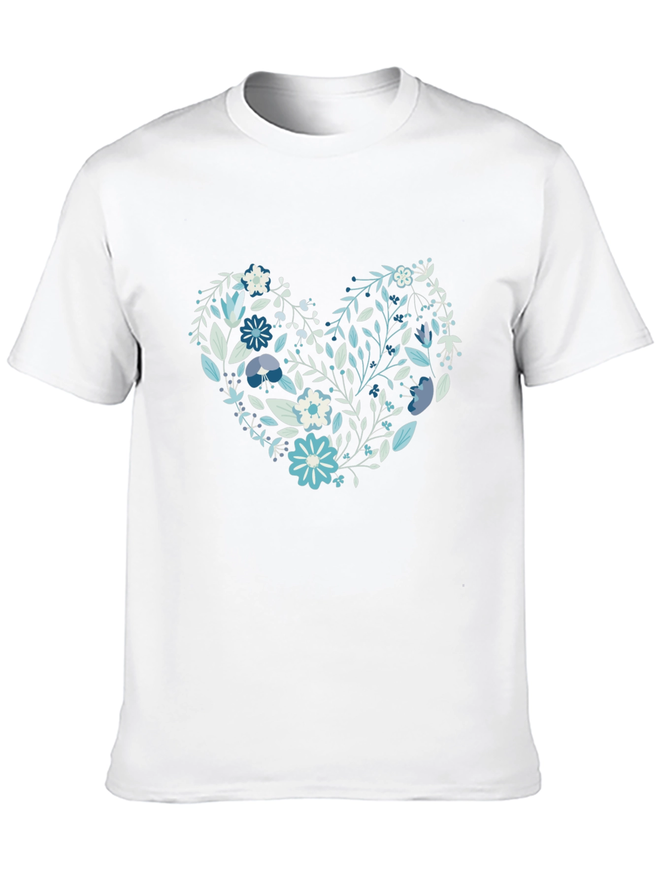 Floral Heart Tee - Black Graphic T-Shirt