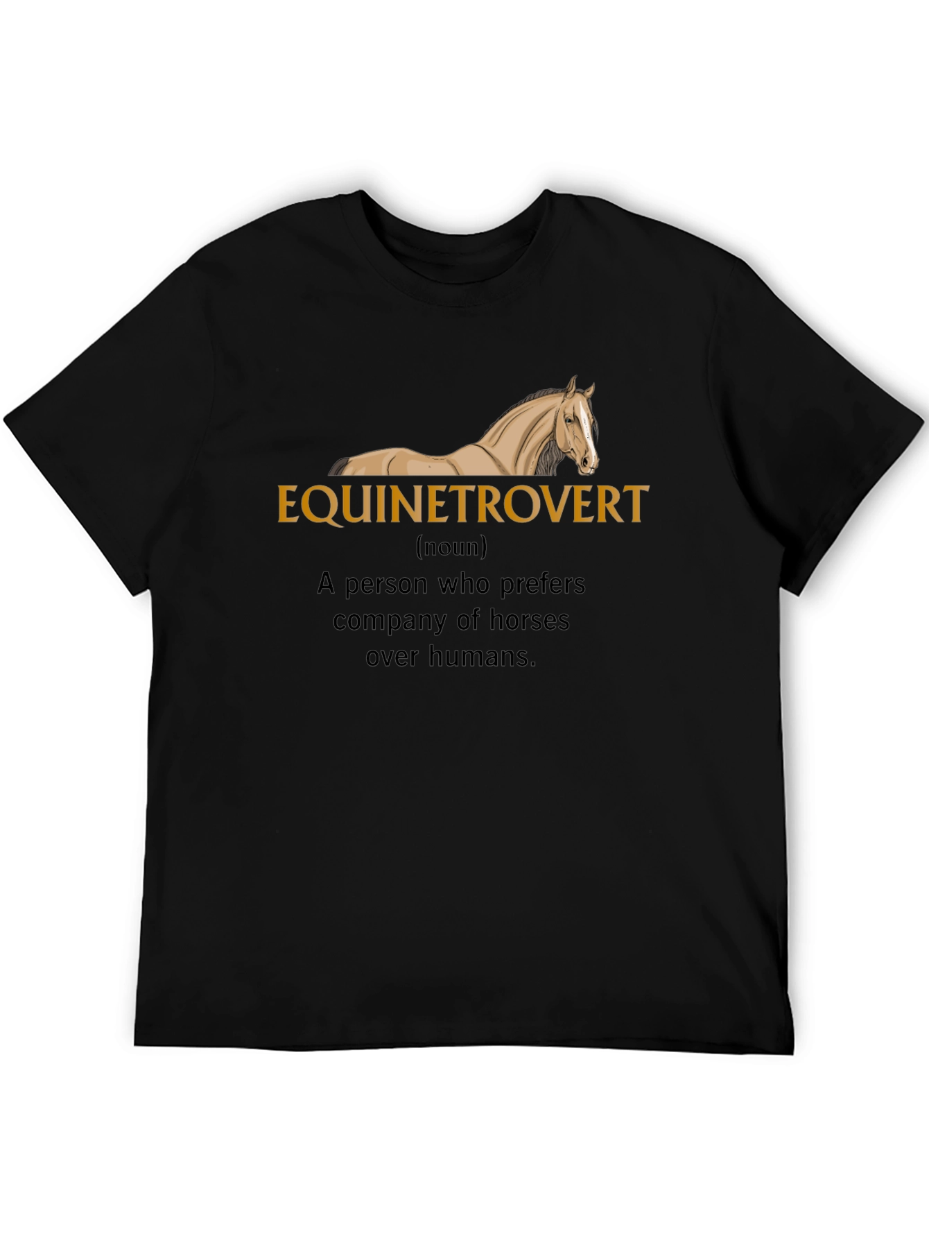 Equinetrovert Horse Lover Black T-Shirt