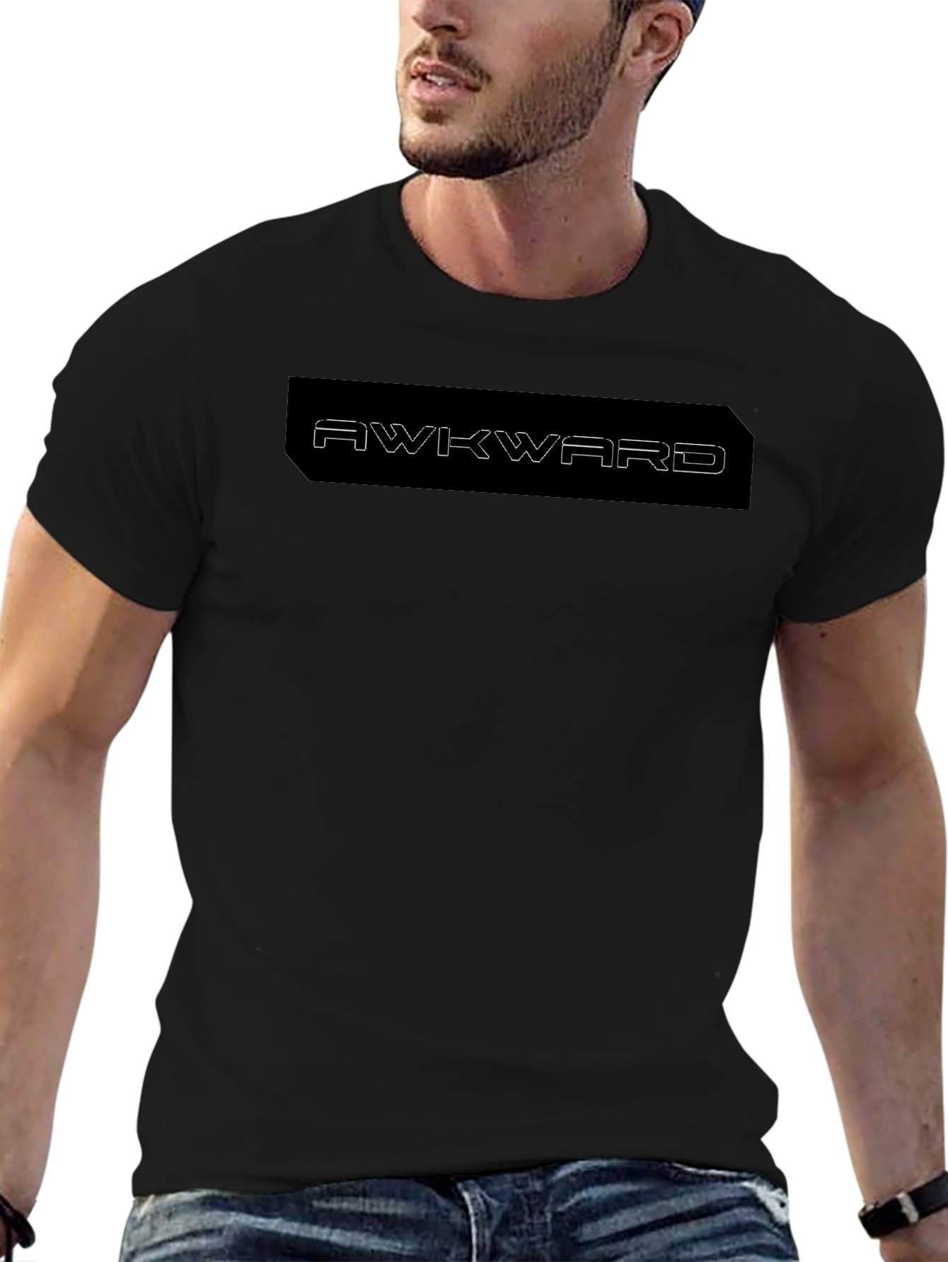 Awkward Graphic Black T-Shirt