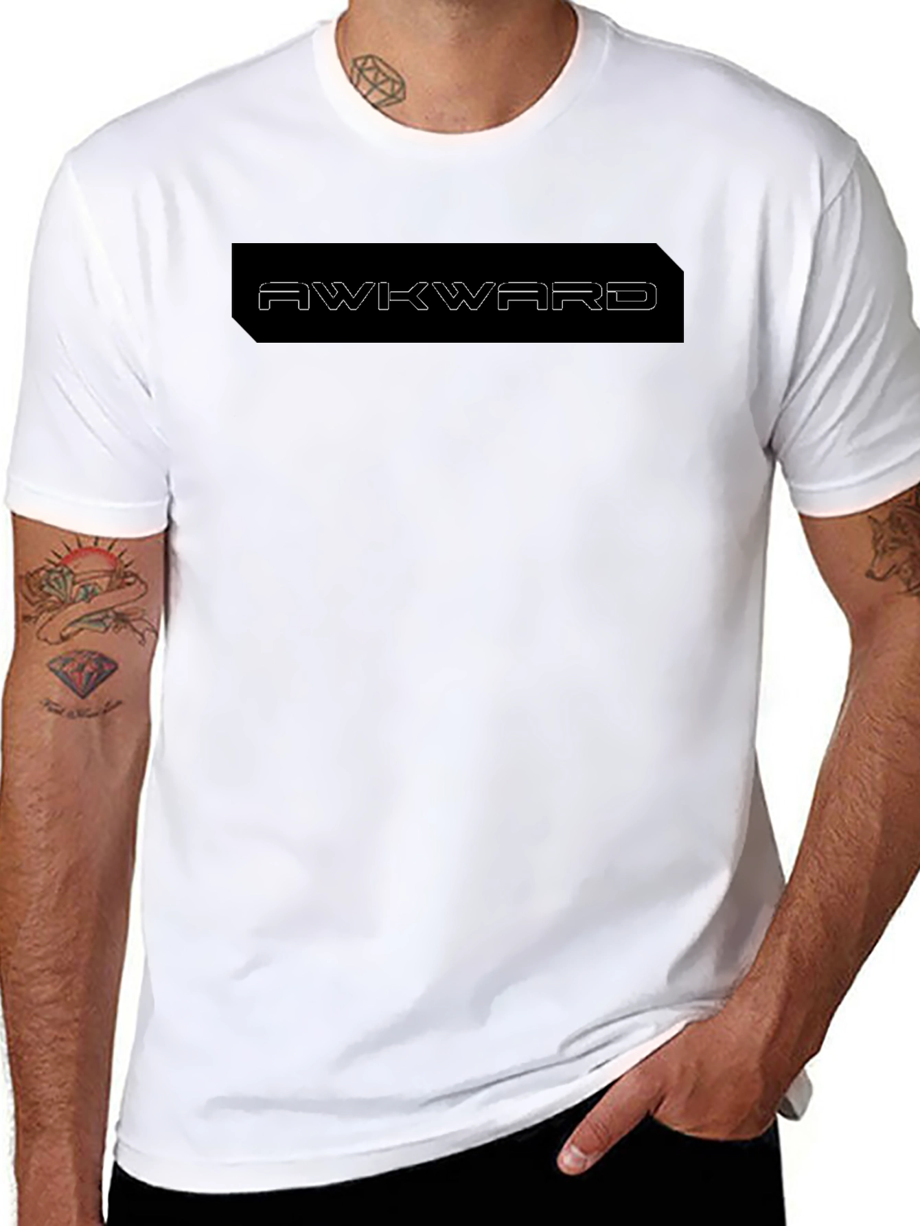 Awkward Graphic Black T-Shirt