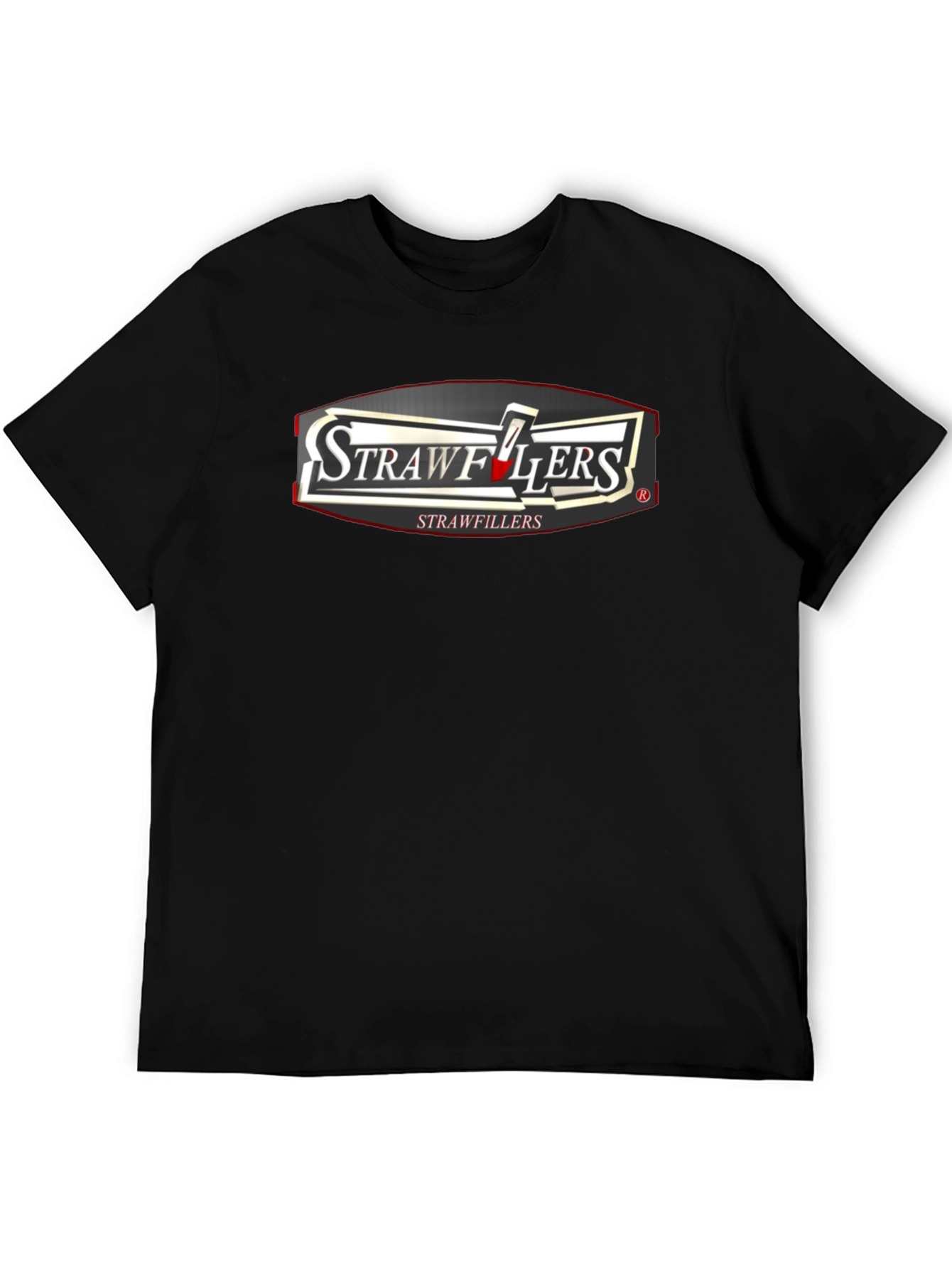 Strawfillers Black Graphic T-Shirt